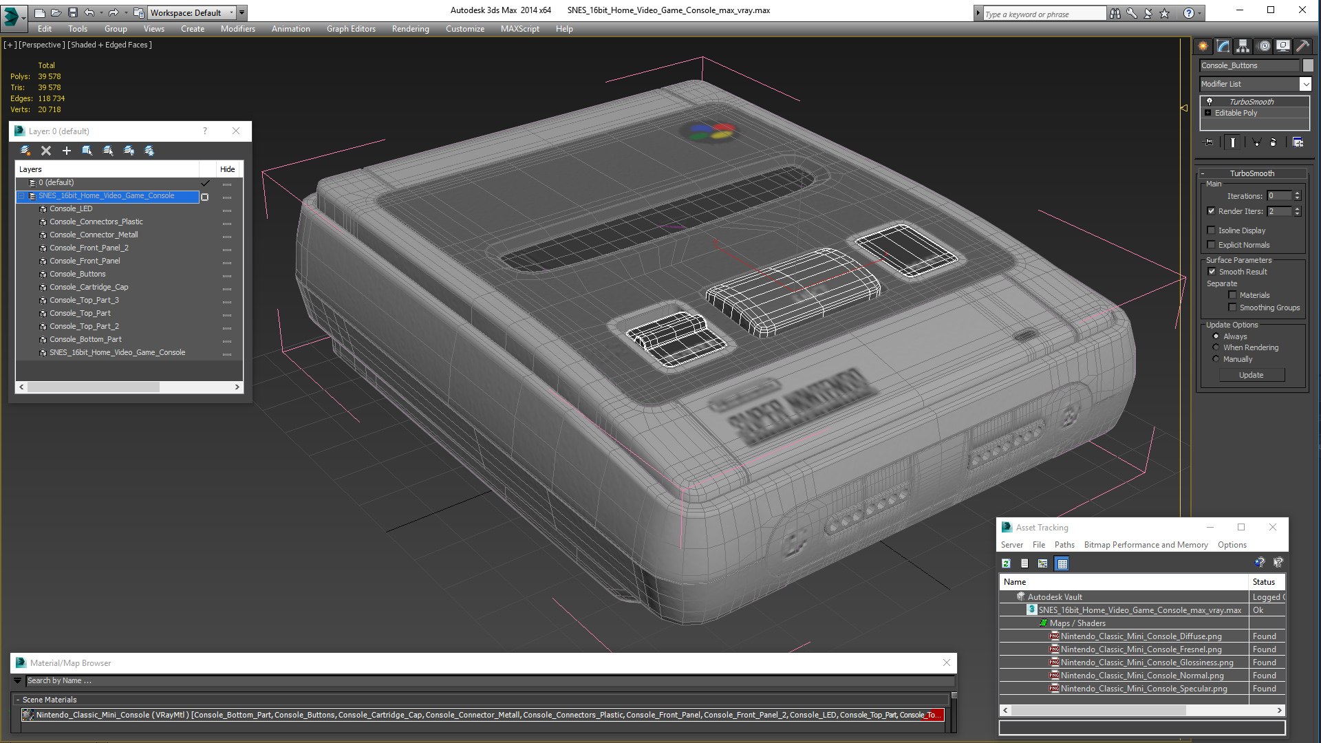 Snes 16bit home video model - TurboSquid 1561137