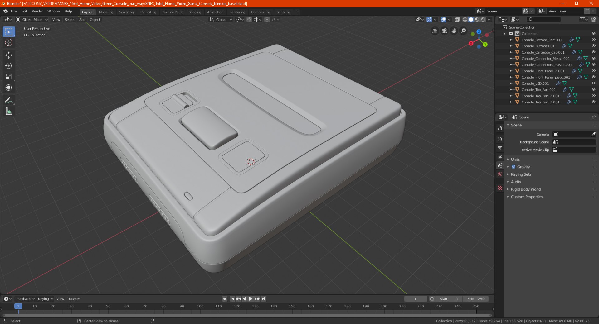 Snes 16bit home video model - TurboSquid 1561137