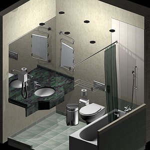 3d hotel bathroom fixtures