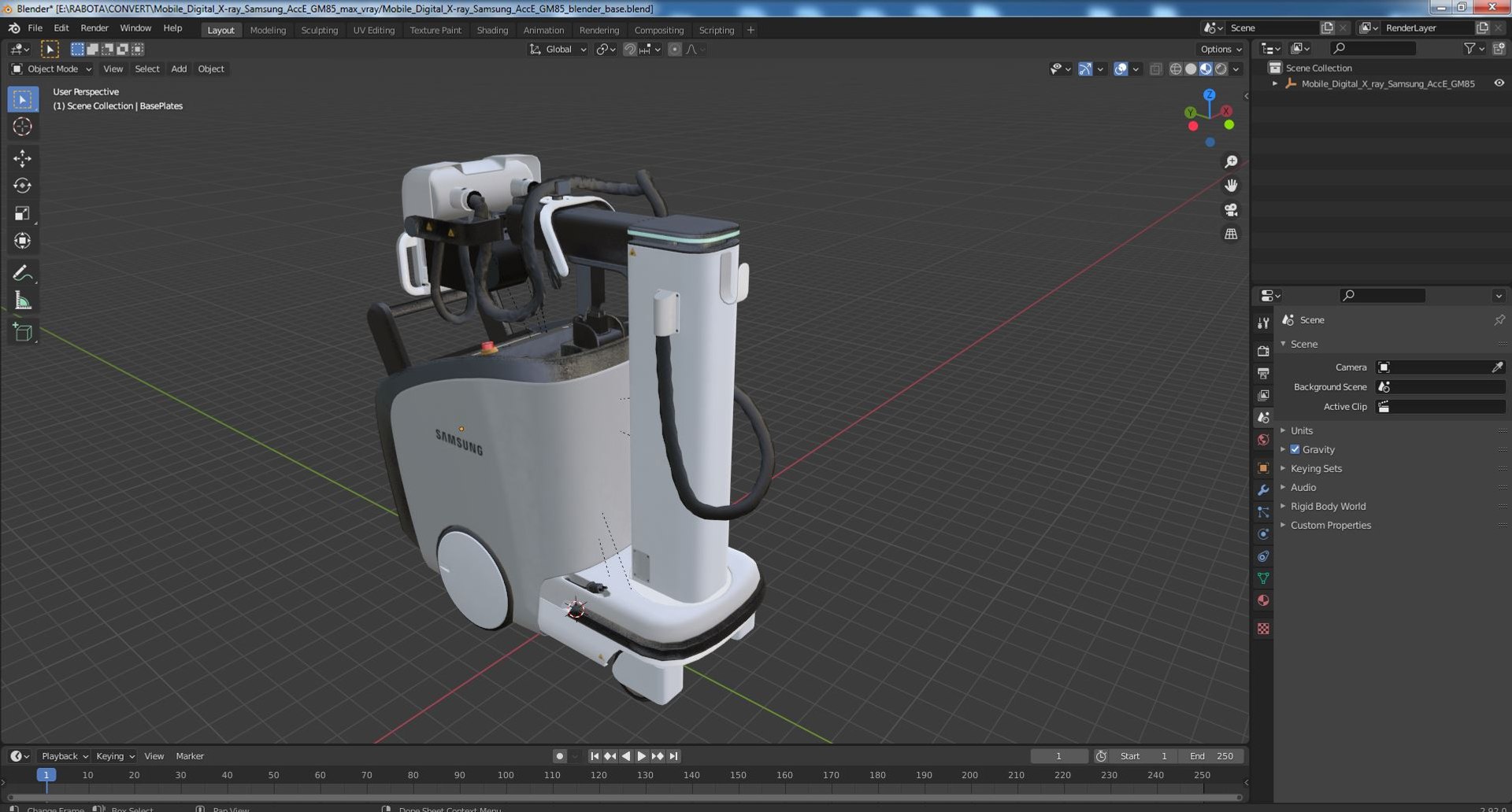 Mobile Digital X-ray Samsung AccE GM85 3D model - TurboSquid 2177397
