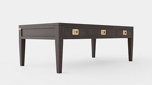 Belknap coffee table wenge 3D model
