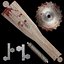 Saw Bat mit Bolt Studs