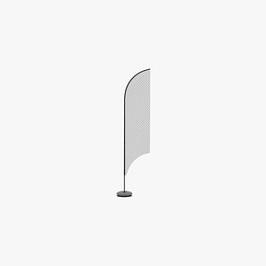 promo flag feather 3D model