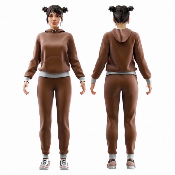 3D модель Девушка в спортивном костюме - TurboSquid 1698211