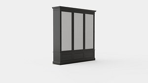 Nobleman display cabinet black 3D model