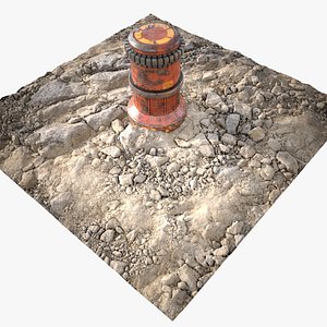 Stones sand ground tile 3D