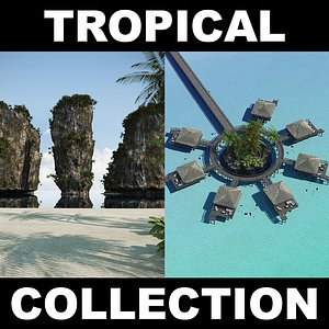 beach 1 tropical 3d max