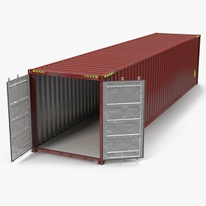 40 ft ISO Container Red 3D Model