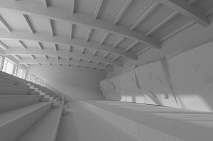 rock climbing bouldering gym 3D model