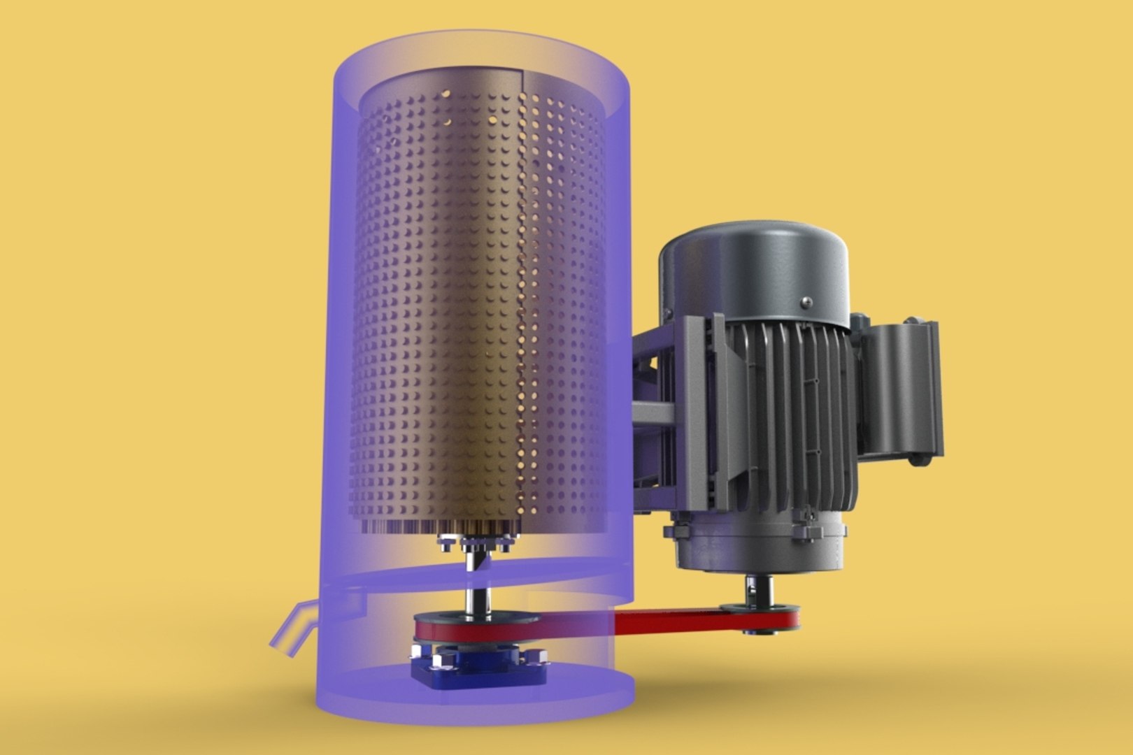 CENTRIFUGAL SPIN SPINNER DRYER MINI HYDRO OIL DRYER MACHINE 3D