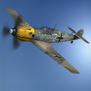 Messerschmitt - BF-109 E - White 2 - JG 5 3D model