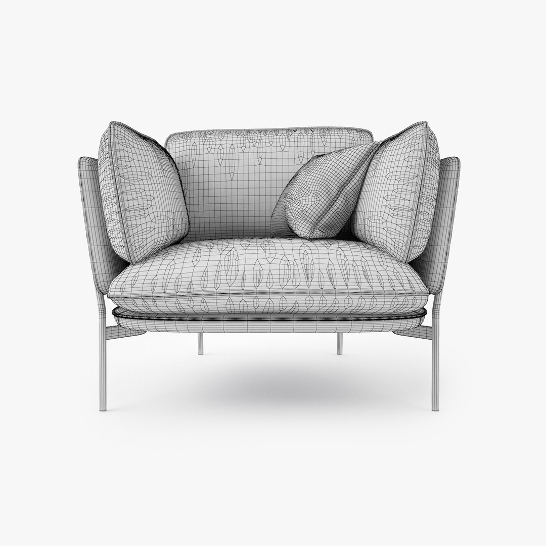 tradition cloud seater armchair 3d model