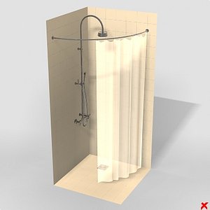 shower cabin 3d max