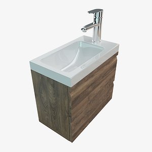 3D bathroom vanity washbasin