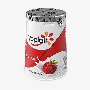 3d model of yogurt cup yoplait