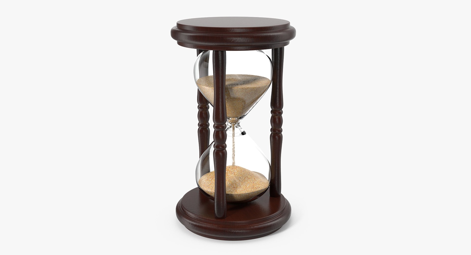 Wood Hourglass Timer 3D model preview