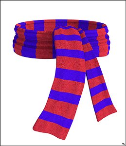 3D model scarf wool