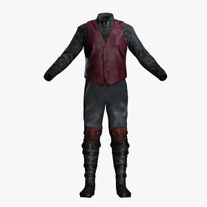 Pirate Captain Outfit - Game Ready Realistic Clothing Set