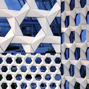 GRC Stars facade 3D model