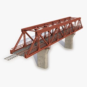 Modular Railway Bridge 18 3D Model
