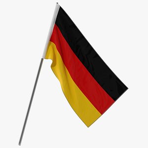 germany flag modeled 3d model
