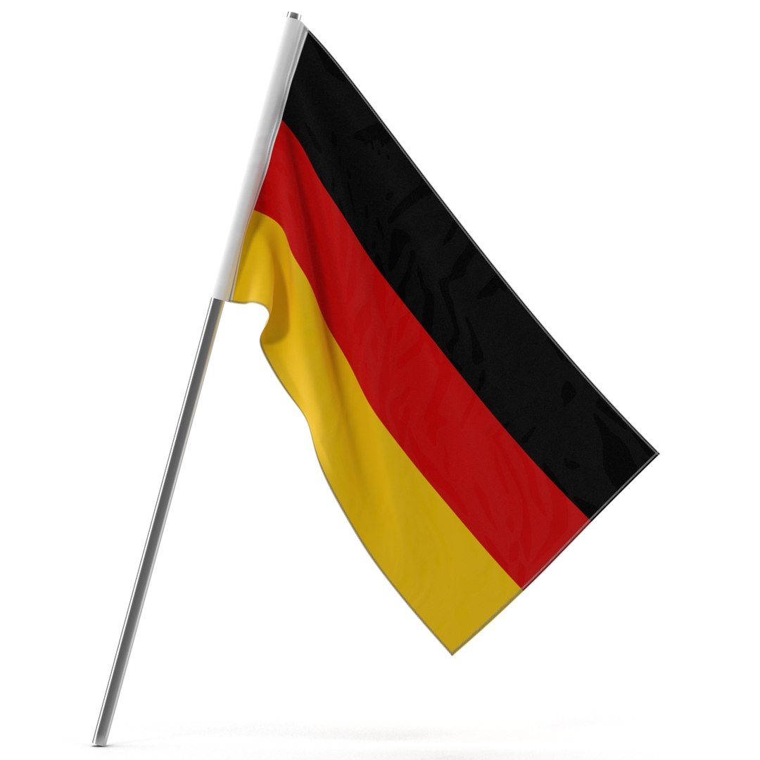 germany flag modeled 3d model