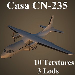 3d model casa cn-235 low-poly