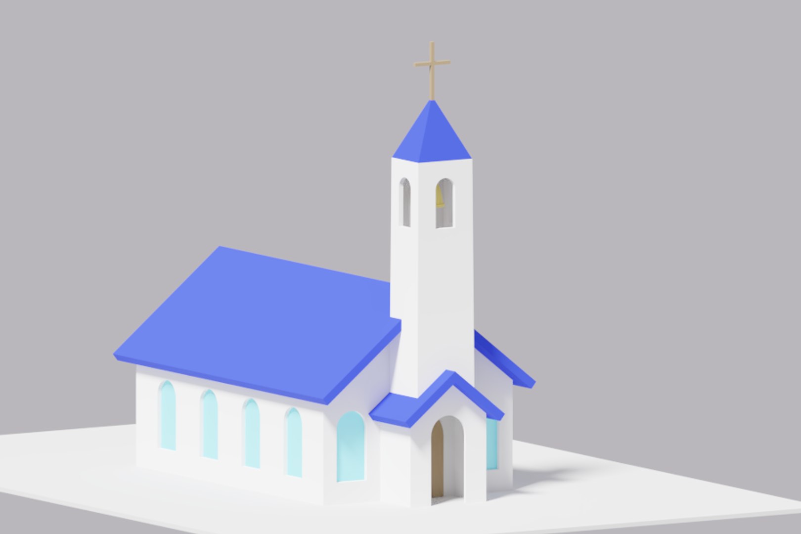 3D Cartoon Simple Church Model - TurboSquid 1490641