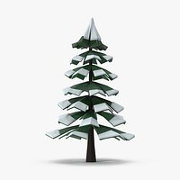 Snowy Pine 03 Low Poly