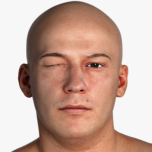 3D real pbr marcus human head