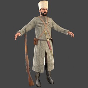 cossack soldier 3D model
