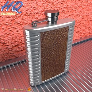 hip flask 07 3d max