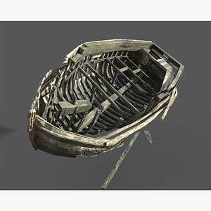 3D shipwrecked boat