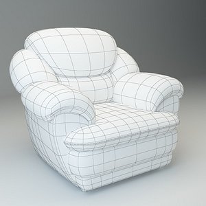 Armchair Base Mesh Low Poly Clean Topology UV Ready