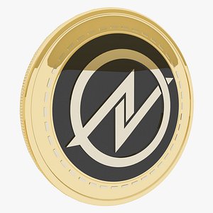 Amoveo Cryptocurrency Gold Coin 3D model