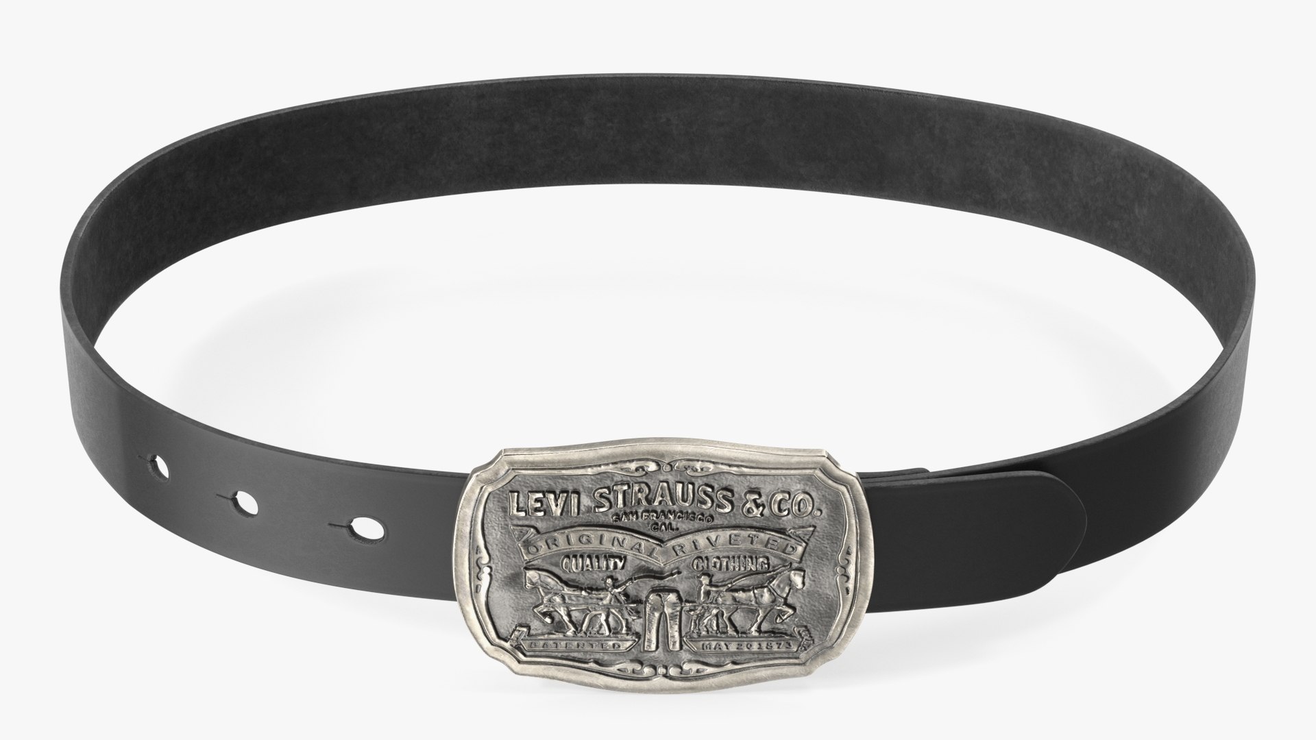 3D Levis Belt With Plaque Buckle Model - TurboSquid 2040357