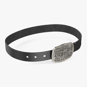 3D Levis Belt with Plaque Buckle model