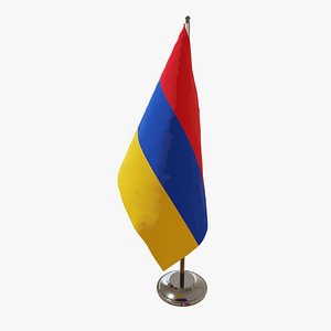 3D table flag armenia fabric model