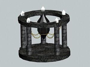 free temple 3d model