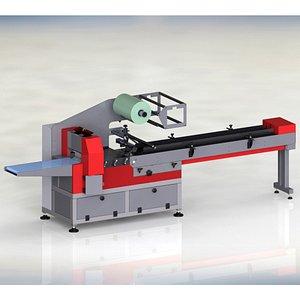 3D model flow pack packaging machine