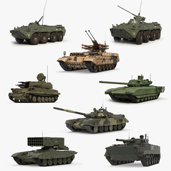 russian tanks rigged 2 3D model