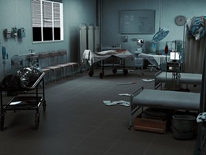 3D Abandoned Hospital Ward and Operating Room 3D Scene model