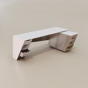 3D model modern office desk