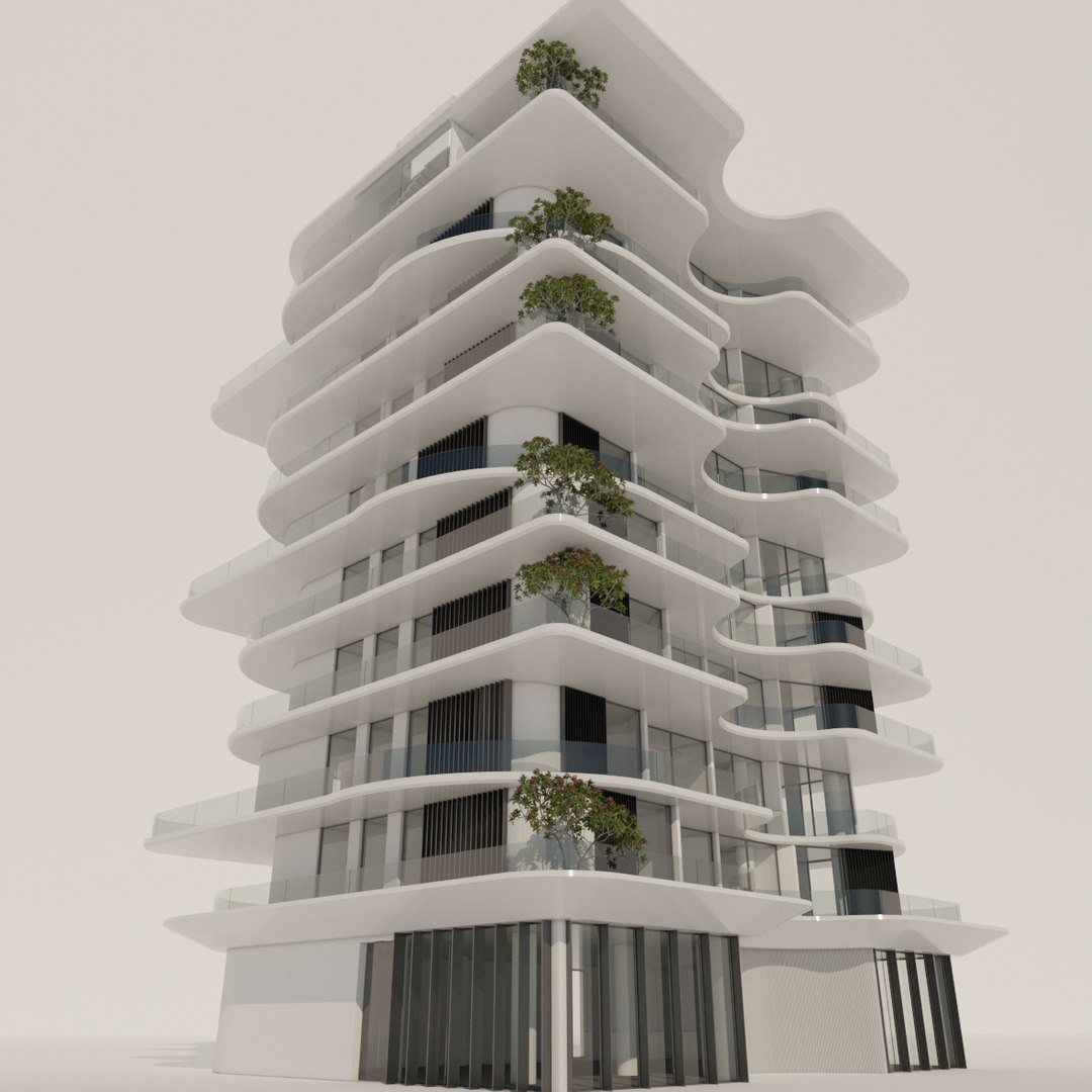 Modern Office Building 3D Model - TurboSquid 1719299