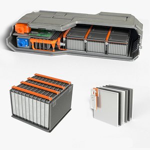 3D Lithium Battery  Cutaway