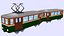 Straßenbahn, Stadtbahn. sehr alte Straßenbahn