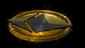 High Detailed Ethereum Bitcoin Crypto Coin Token Blockchain Nft 3