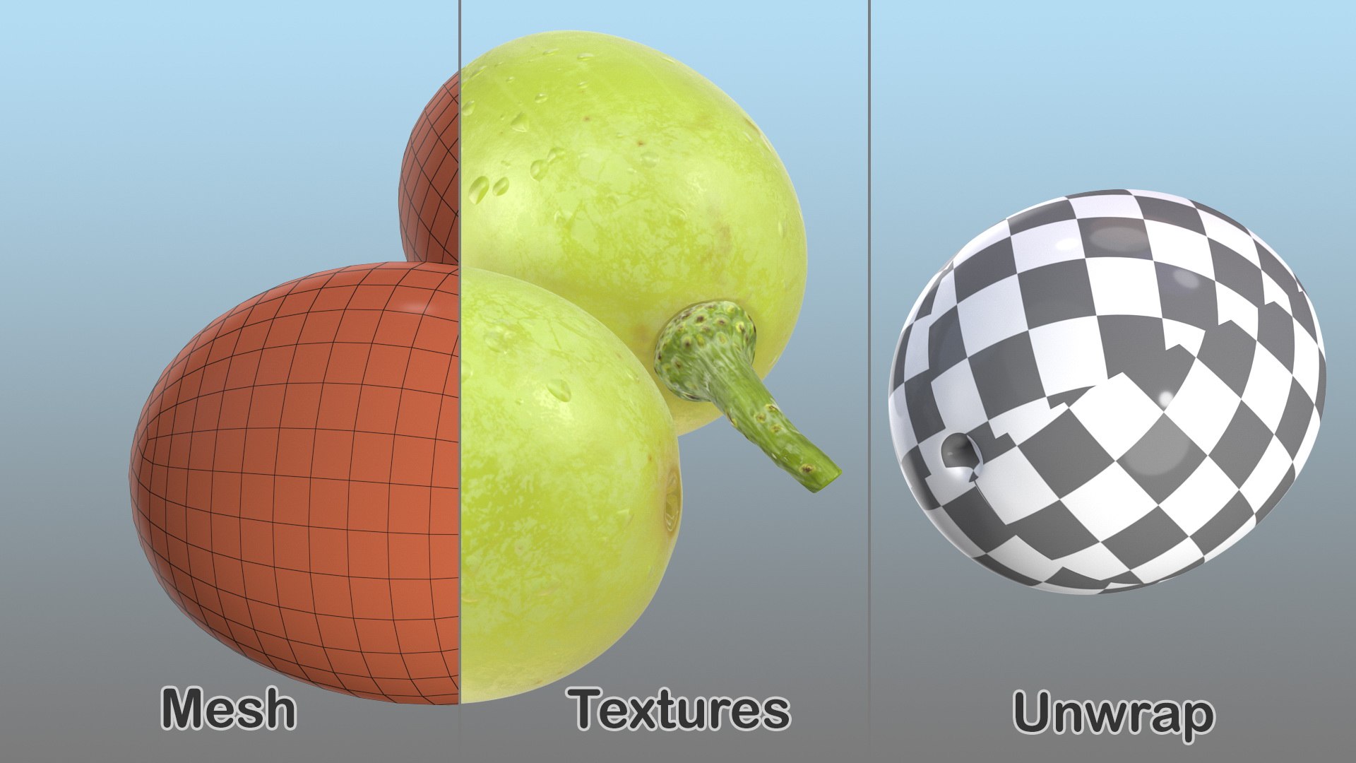 green grapes 3D https://p.turbosquid.com/ts-thumb/sp/QC2HM4/VNhuFf43/greengrapesmb3dmodel010/jpg/1580390680/1920x1080/fit_q87/2253d2243aa57fb4652bb17506e53b606ee3e654/greengrapesmb3dmodel010.jpg