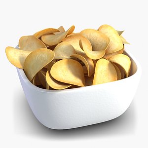 3d model bowl chips