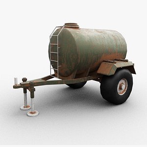 3D water tank semi trailer model